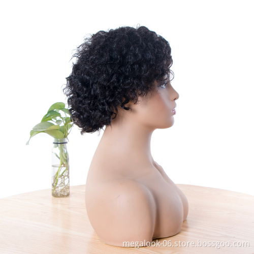 Lace Front Wig 13x4 180 Density  Lace Wigs For Women ,Short Pixie cut curly Human Hair Wig